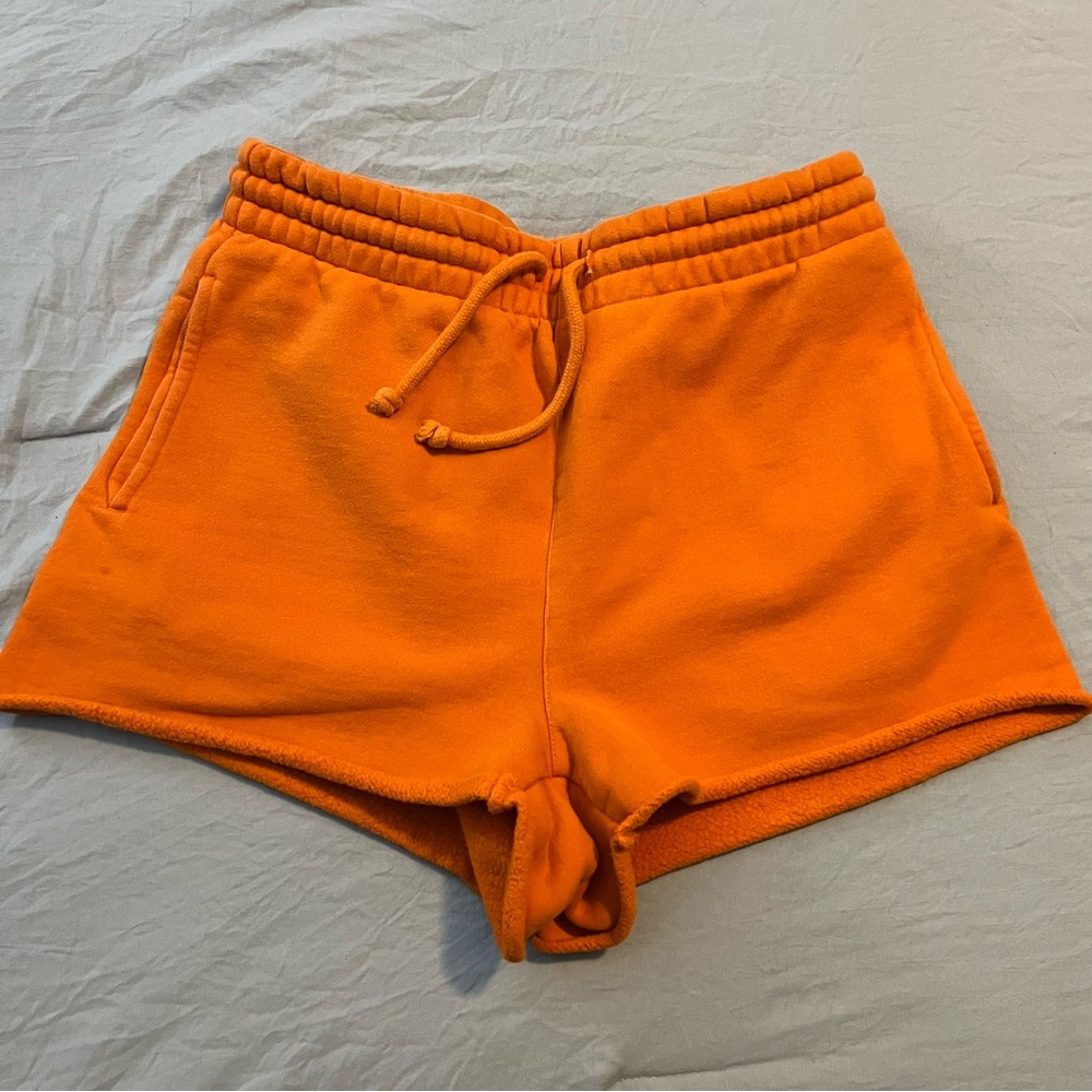 Orange TNA cozy af fleece shorts
